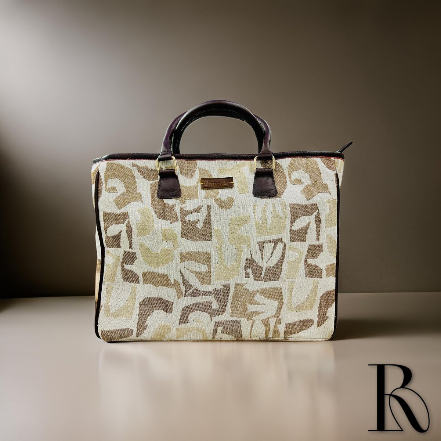 Abstract Beige Tote