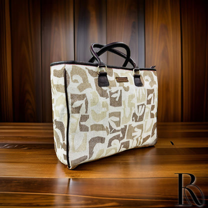 Abstract Beige Tote